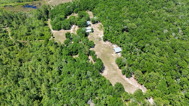 841 N 1st St, Defuniak Springs, FL 32433 - aerial overview of property's location featuring a heavily wooded area