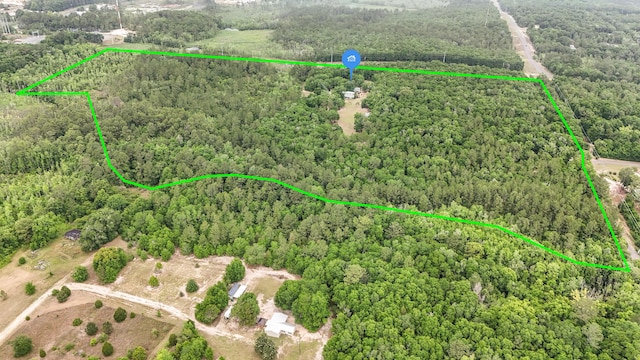 841 N 1st St, Defuniak Springs, FL 32433 - aerial view of property's location with a forest and property parcel outlined