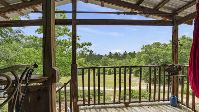 841 N 1st St, Defuniak Springs, FL 32433 - deck with a wooded view