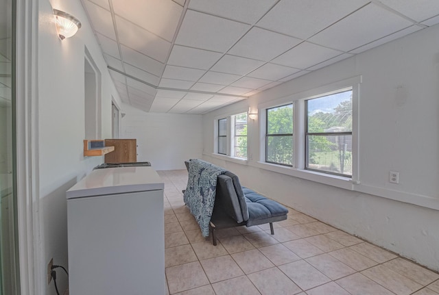 3892 Belmar Pl, Chipley, FL 32428 - living area with a drop ceiling and light tile patterned flooring