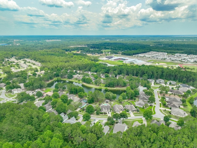 53 Concert Ct, Freeport, FL 32439 - aerial view of residential area with a forest and a nearby body of water