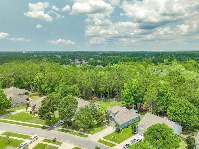 53 Concert Ct, Freeport, FL 32439 - aerial view of residential area featuring a heavily wooded area