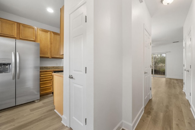 15284 331 Business Unit 11B, Freeport, FL 32439 - corridor featuring light wood finished floors, baseboards, and recessed lighting