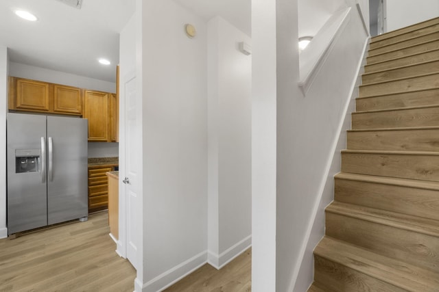 15284 331 Business Unit 11B, Freeport, FL 32439 - stairway with wood finished floors, recessed lighting, and baseboards
