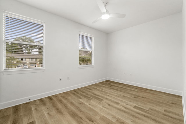 15284 331 Business Unit 11B, Freeport, FL 32439 - empty room with plenty of natural light, baseboards, light wood finished floors, and a ceiling fan