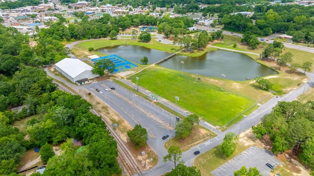 544 Purl Adams Ave, Crestview, FL 32539 - aerial view of property and surrounding area with a large body of water and a tree filled landscape