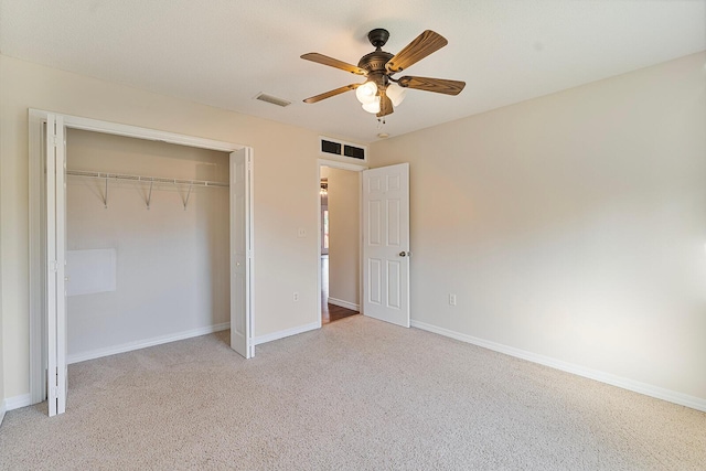 4555 Wolf Track Rdg Unit 6.44Ac, Crestview, FL 32539 - unfurnished bedroom featuring carpet, a closet, baseboards, and ceiling fan