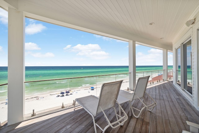 323 Pompano St, Inlet Beach, FL 32461 - deck featuring view of water and beach