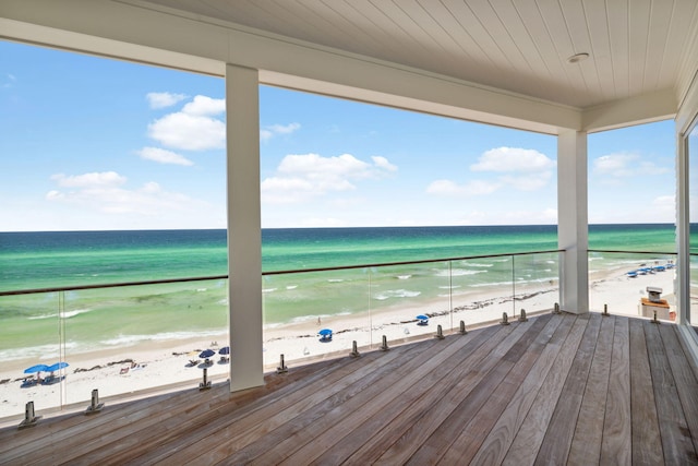 323 Pompano St, Inlet Beach, FL 32461 - wooden terrace featuring view of water and beach