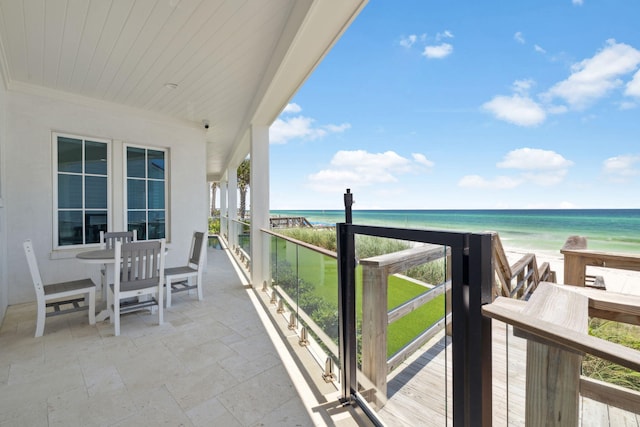 323 Pompano St, Inlet Beach, FL 32461 - balcony featuring view of water and beach