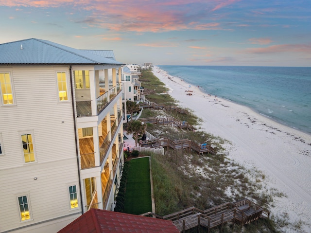 323 Pompano St, Inlet Beach, FL 32461 - aerial view at dusk of view of water and beach