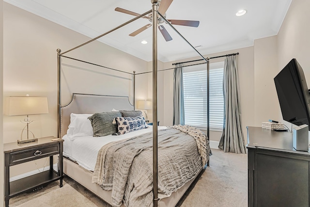 134 Norwood Dr Unit Ph1, Miramar Beach, FL 32550 - carpeted bedroom featuring ceiling fan, baseboards, and recessed lighting