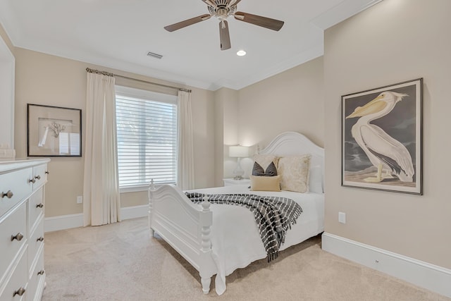 134 Norwood Dr Unit Ph1, Miramar Beach, FL 32550 - bedroom featuring light colored carpet, baseboards, ceiling fan, and recessed lighting