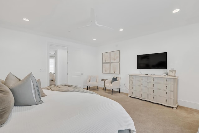134 Norwood Dr Unit Ph1, Miramar Beach, FL 32550 - carpeted bedroom featuring recessed lighting, baseboards, and ceiling fan