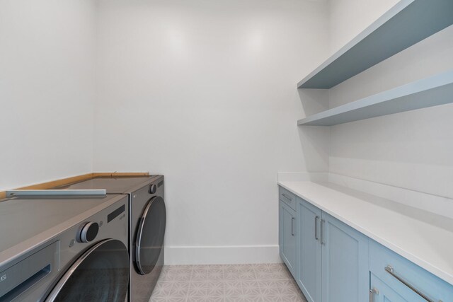 181 Climbing Rose Way, Santa Rosa Beach, FL 32459 - laundry area with independent washer and dryer, cabinet space, and baseboards