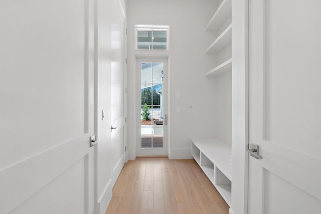 181 Climbing Rose Way, Santa Rosa Beach, FL 32459 - mudroom with light wood-type flooring and baseboards