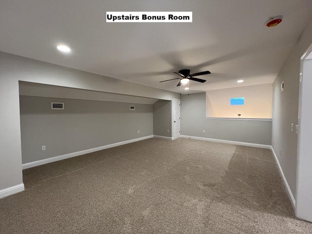 2675 Brodie Ln, Crestview, FL 32536 - empty room featuring carpet, ceiling fan, recessed lighting, and baseboards