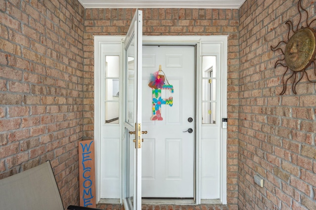 5420 Flag Tail Ln, Crestview, FL 32539 - doorway to property with brick siding