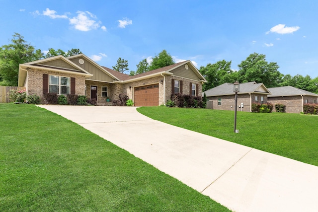6437 Amanda Ct, Crestview, FL 32536 - view of front of home featuring brick siding, a garage, driveway, and board and batten siding
