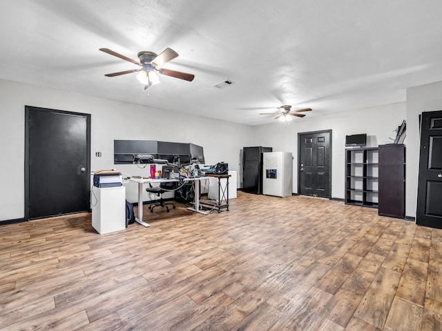 3241 Auburn Rd, Crestview, FL 32539 - office space with ceiling fan and light wood-style flooring