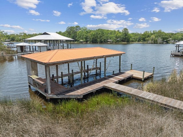 458 Bayou Cir, Freeport, FL 32439 - dock with a water view and boat lift