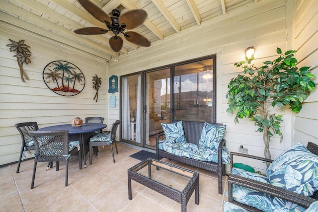 25 Misty Cv Unit 115, Miramar Beach, FL 32550 - view of patio featuring ceiling fan, outdoor lounge area, and outdoor dining area