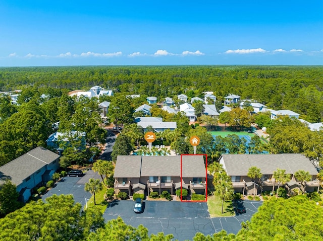 15 Cypress St Unit 268, Santa Rosa Beach, FL 32459 - aerial perspective of suburban area featuring a heavily wooded area and property boundaries highlighted