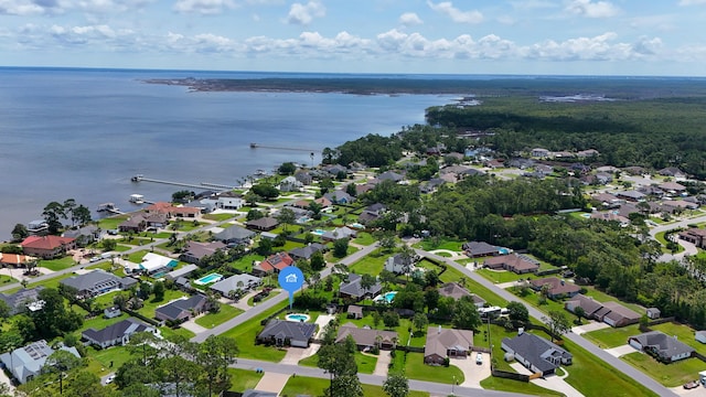 108 Colony Bay Harbour Dr, Panama City Beach, FL 32407 - aerial view of property and surrounding area featuring a large body of water and nearby suburban area