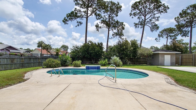 108 Colony Bay Harbour Dr, Panama City Beach, FL 32407 - view of pool with a patio and an outbuilding