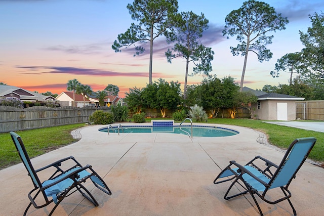 108 Colony Bay Harbour Dr, Panama City Beach, FL 32407 - view of swimming pool featuring a patio area and an outbuilding