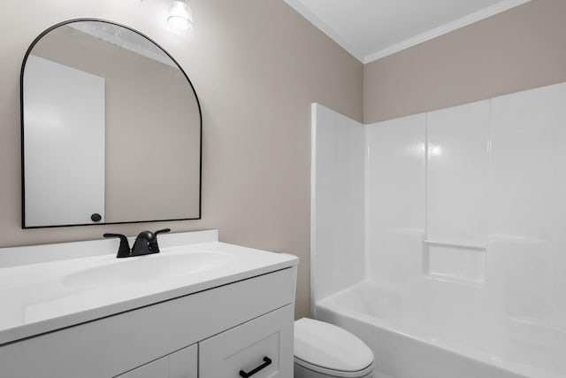 3437 Auburn Rd, Crestview, FL 32539 - full bath with crown molding, vanity, toilet, and  shower combination