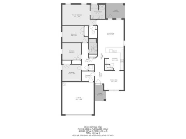2 Marty Ln, Fort Walton Beach, FL 32547 - floor plan / room layout
