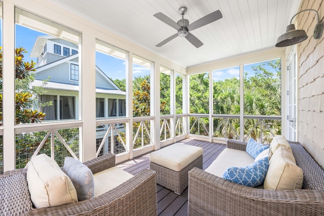 21 Founders Ct, Watersound, FL 32461 - sunroom / solarium with a ceiling fan