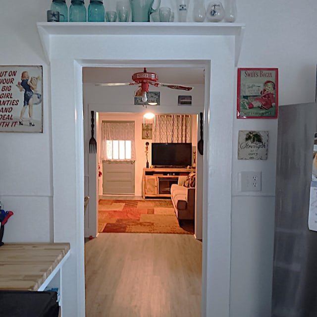 72 Park Ave, Defuniak Springs, FL 32435 - corridor with light wood-type flooring