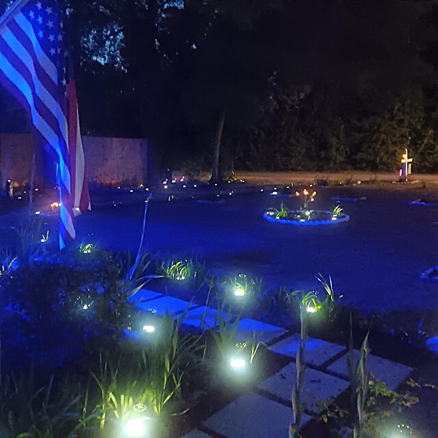 72 Park Ave, Defuniak Springs, FL 32435 - view of pool at night