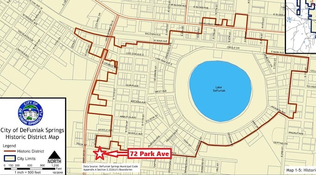 72 Park Ave, Defuniak Springs, FL 32435 - map / location