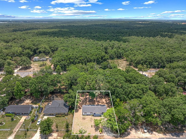 207 Oglesby Ave, Crestview, FL 32536 - aerial view of property and surrounding area with a forest and property parcel outlined