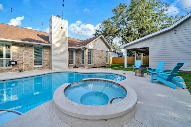 283 Stahlman Ave, Destin, FL 32541 - view of pool featuring a patio area and a pool with connected hot tub