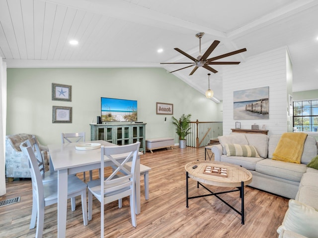 50 Gossamer Ln Unit 10, Inlet Beach, FL 32461 - living room with light wood-type flooring, ceiling fan, and baseboards
