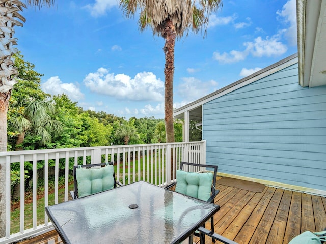 50 Gossamer Ln Unit 10, Inlet Beach, FL 32461 - wooden terrace featuring outdoor dining area