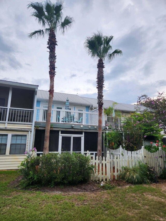 50 Gossamer Ln Unit 10, Inlet Beach, FL 32461 - back of house with metal roof and a standing seam roof