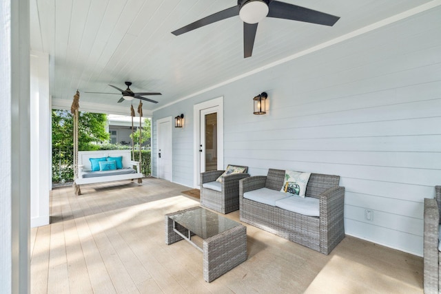 51 Grande Pointe Dr, Inlet Beach, FL 32461 - view of patio / terrace with ceiling fan and outdoor lounge area