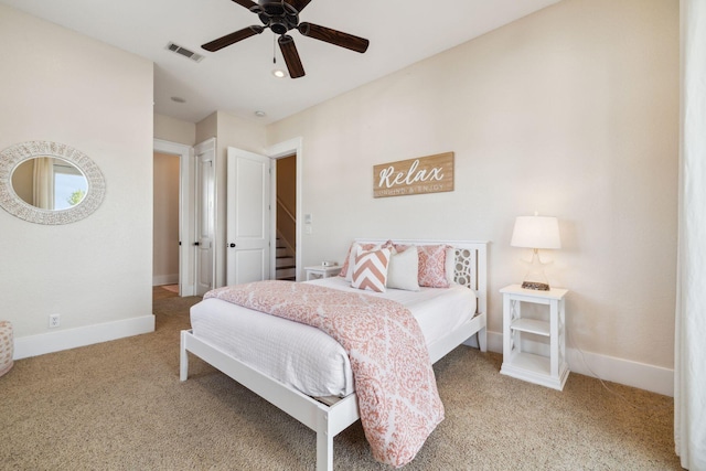 51 Grande Pointe Dr, Inlet Beach, FL 32461 - bedroom featuring carpet, baseboards, and a ceiling fan