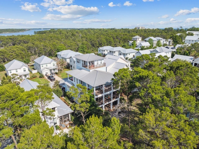 51 Grande Pointe Dr, Inlet Beach, FL 32461 - aerial perspective of suburban area featuring a heavily wooded area and a nearby body of water