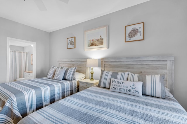 50 Surf Song Ln Unit 312D, Miramar Beach, FL 32550 - bedroom featuring ensuite bath and a ceiling fan