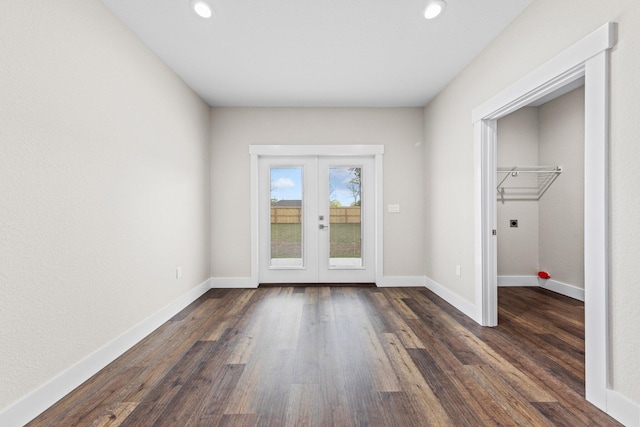 1354 Georgia Ave, Baker, FL 32531 - foyer featuring french doors, dark wood-style flooring, recessed lighting, and baseboards