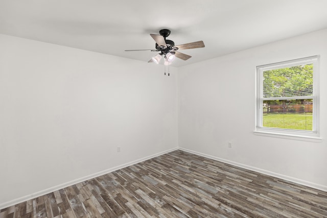 306 Forrest Pkwy, Crestview, FL 32539 - spare room with wood finished floors, baseboards, and ceiling fan