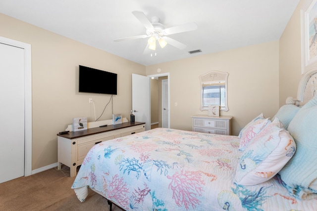 21514 Front Beach Rd, Panama City Beach, FL 32413 - bedroom featuring light carpet and a ceiling fan