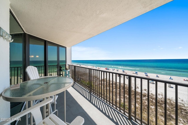 17155 Front Beach Rd Unit W405, Panama City Beach, FL 32413 - balcony featuring view of water and beach