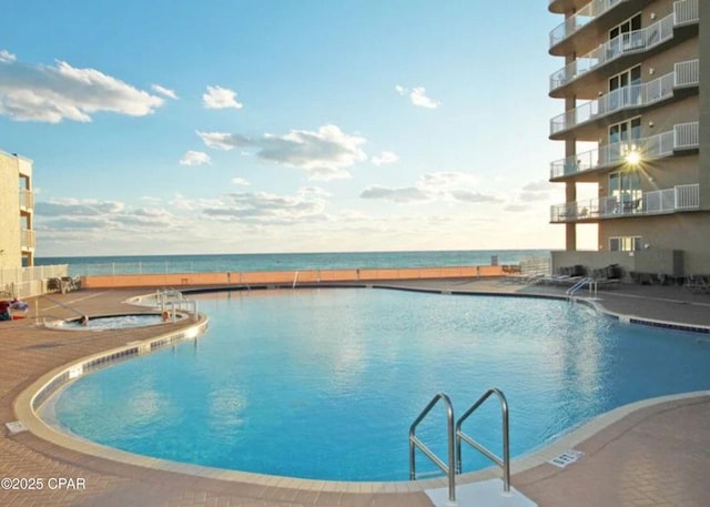 16819 Front Beach Rd Unit 1501, Panama City Beach, FL 32413 - community pool featuring a water view